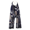 Men's Navy & Grey Mixed Check Scarf
