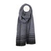 Men's Grey Gradient Stripe Knitted Scarf