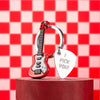 Oli Olsen - Metalmorphose Keyring Red Electric Guitar with Pick Keyring