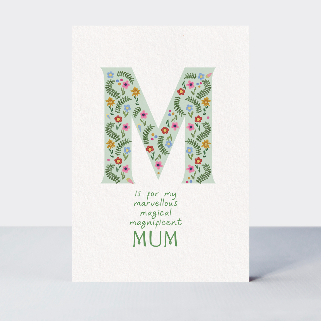 Petimo - Folklore Floral M Marvellous Magical Magnificent Mum Card - More Than Just a Gift | Narborough Hall
