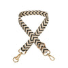 Chevron Mobile Phone Strap - Black & Beige