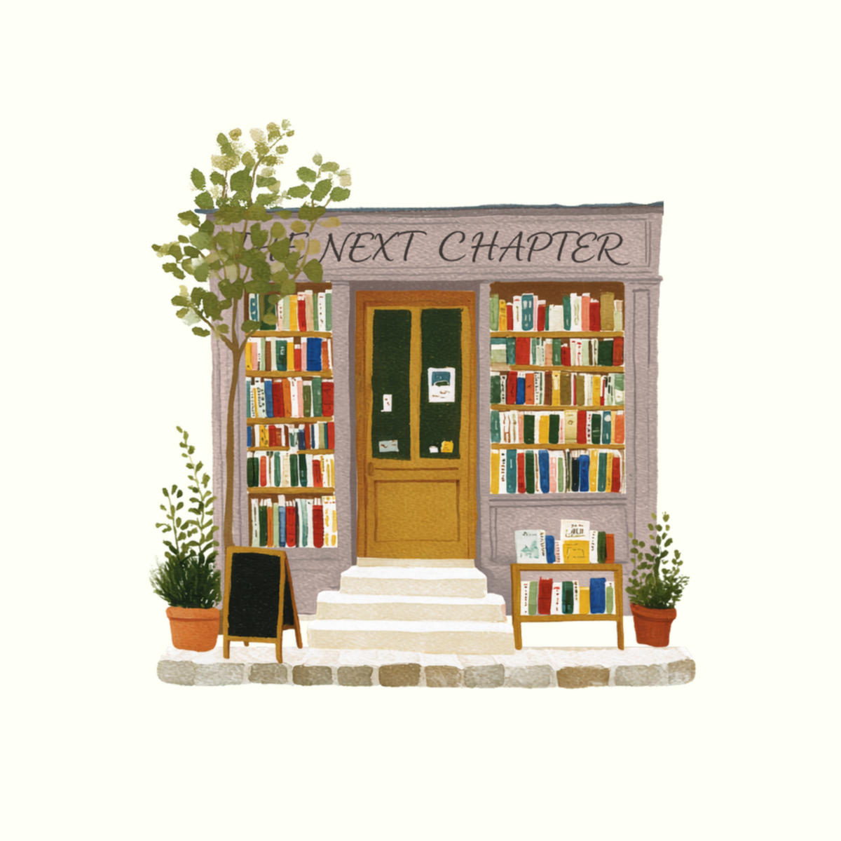 Petimo - Next Chapter Book Shop Up Your Street Blank Card