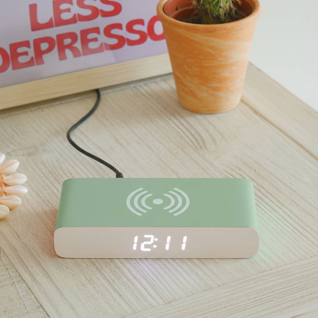 Steepletone UK Ltd - Rise Charge - Wireless Charger & Alarm Clock: Grey