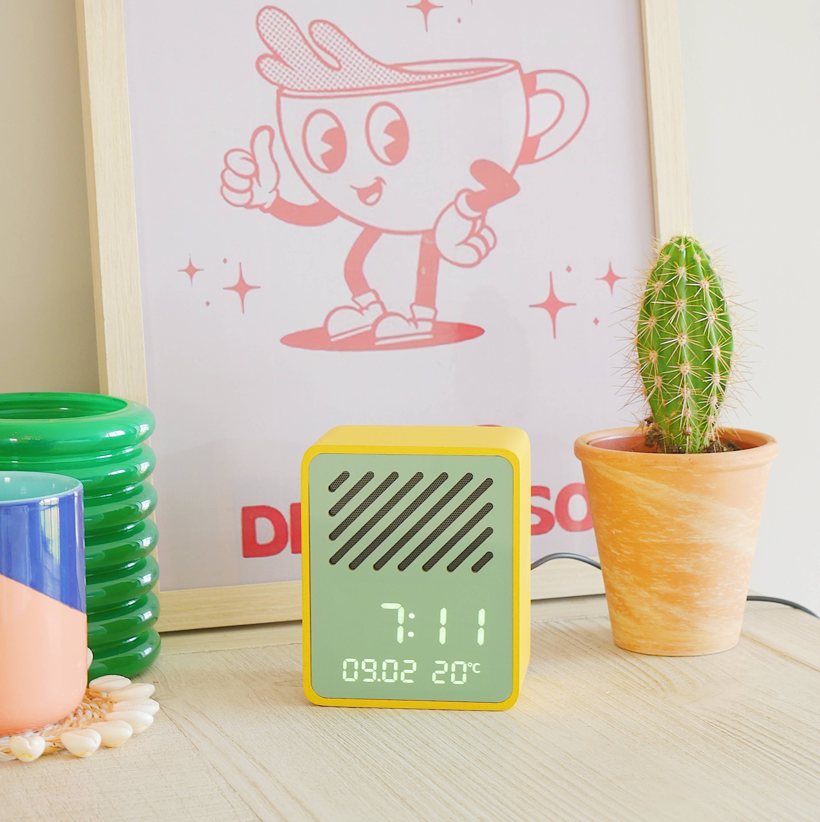 Steepletone Rise Play - Bluetooth Speaker & Alarm Clock: Purple/Orange