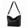 Italian Leather Shoulder Bag - Black