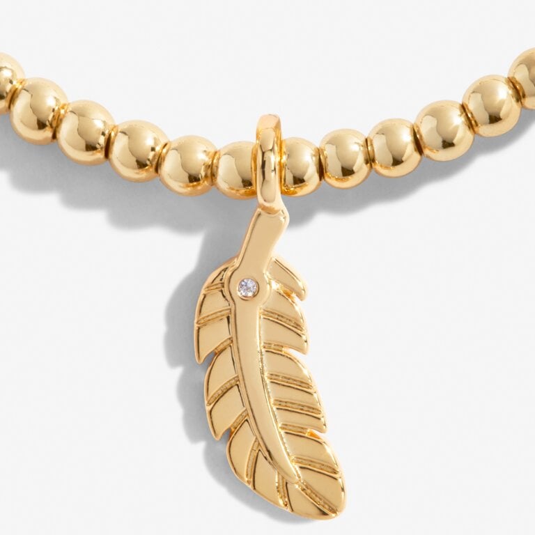 Joma Jewellery Gold A Little 'Feathers Appear When Loved Ones Are Near' Bracelet