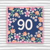 Molly Mae Ltd - 90th Birthday Card - Floral Birthday Card