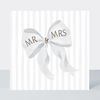 Petimo - Beauregarde Grey Bow Mr & Mrs Wedding Card
