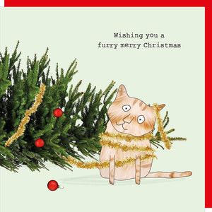 Rosie Made A Thing Cat Furry Christmas Card