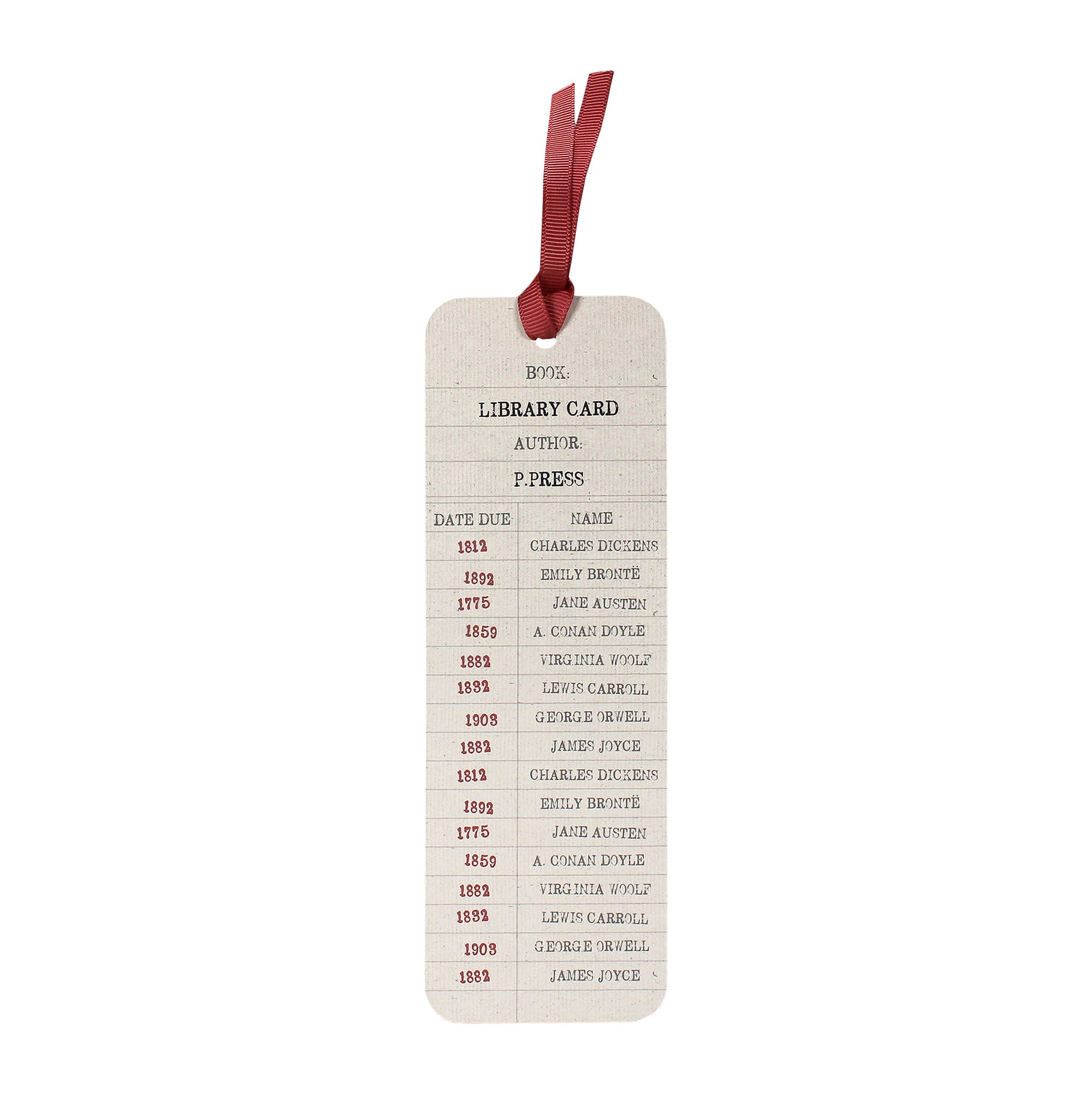 Half Moon Bay - Paper Bookmark Library Card Literary