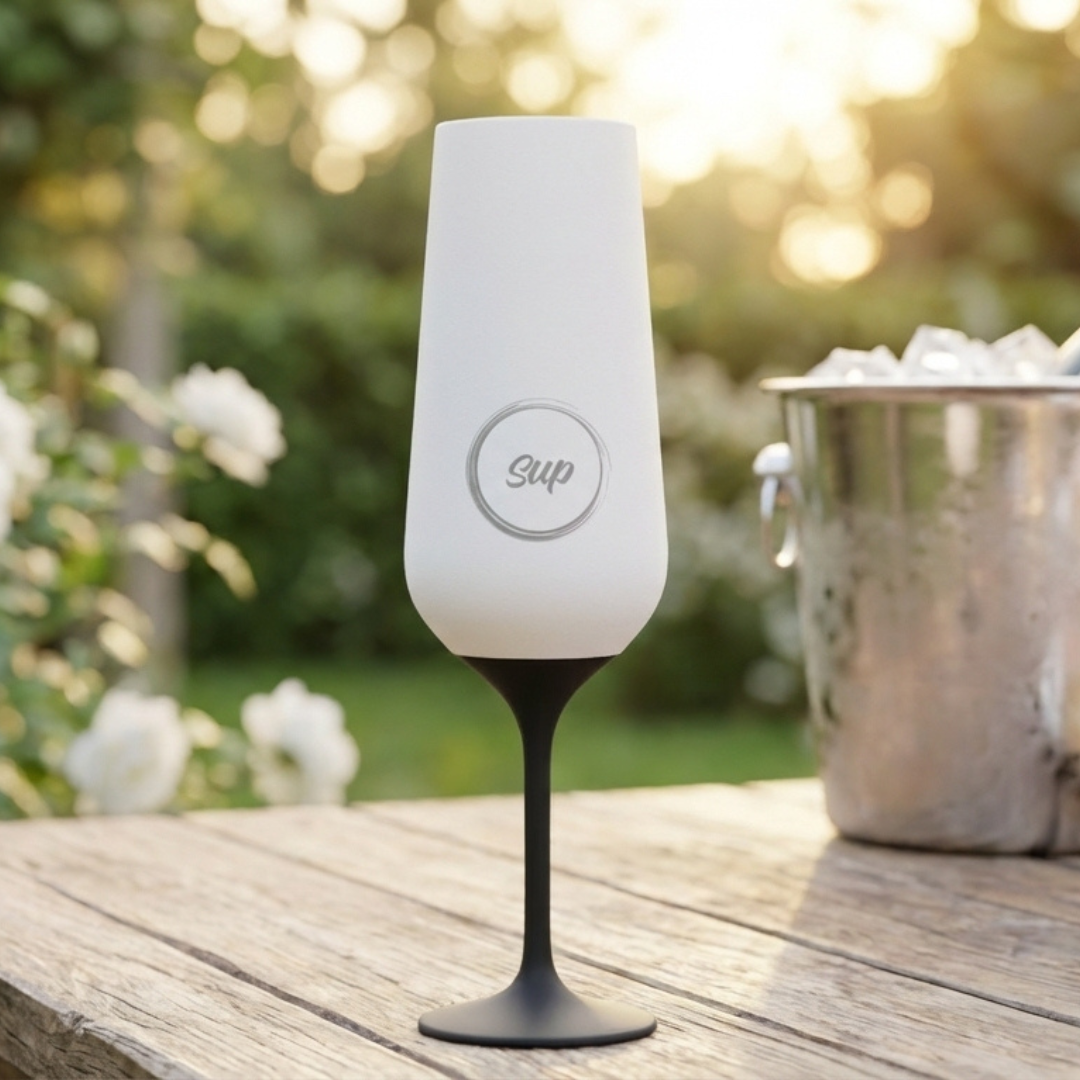 Sup - White Insulated Champagne Flute