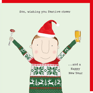 Rosie Made A Thing Son Cheer Christmas Card