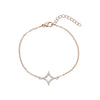 Sterling Silver Gold Plated Diamond Star Bracelet