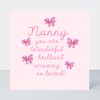Petimo - Nanny You Are Wonderful Pink Striped Bows Card