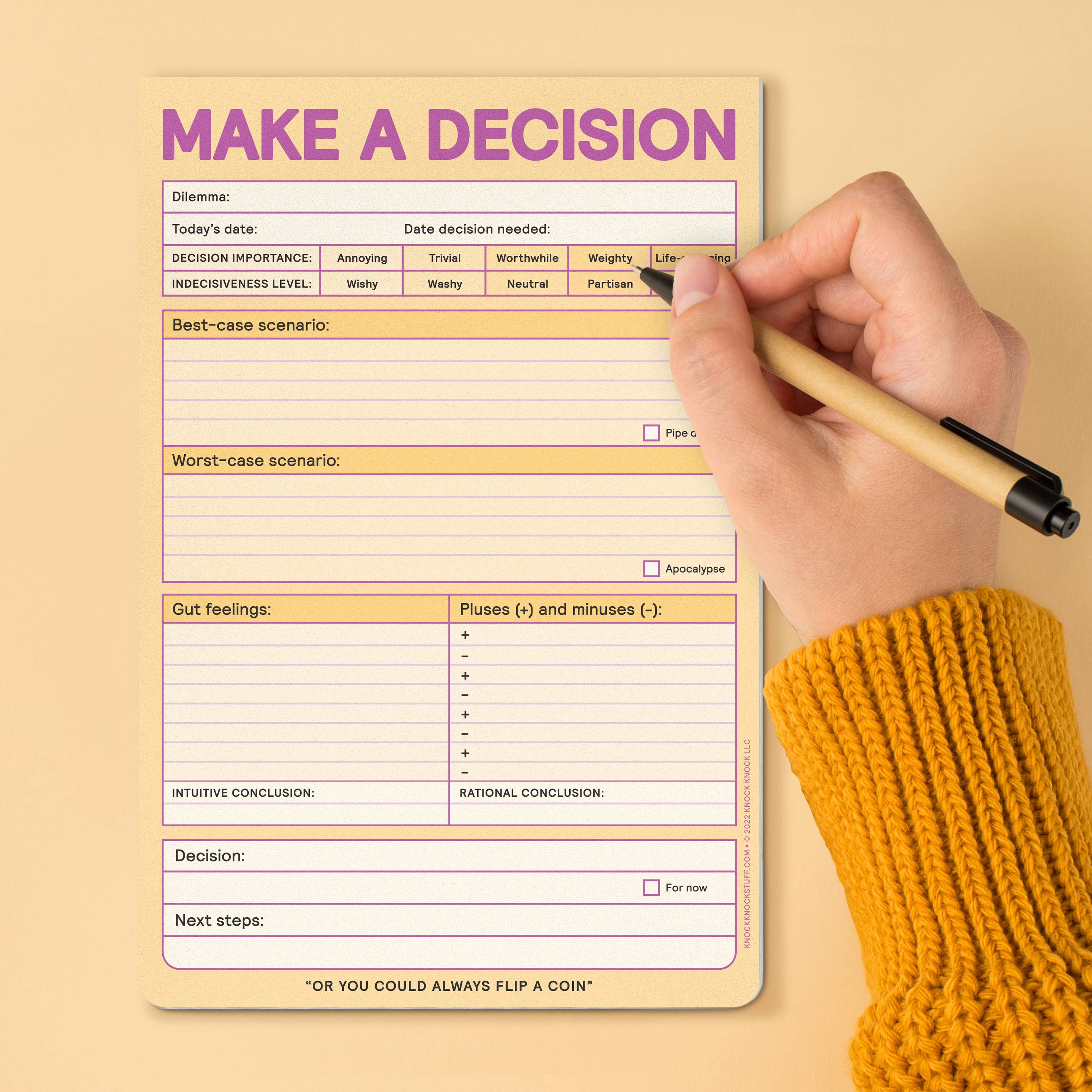 Abrams & Chronicle Books - Knock Knock Make a Decision Pad (Pastel Version)