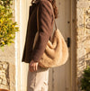 Loxley Lane Caramel Faux Teddy Fur Slouch Bag