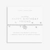 Joma Jewellery A Little 'Happy Birthday Friend' Bracelet In Silver Plating