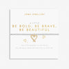 Joma Jewellery A Little 'Be Bold Be Brave Be Beautiful' Bracelet In Silver And Gold Plating |More Than Just A Gift
