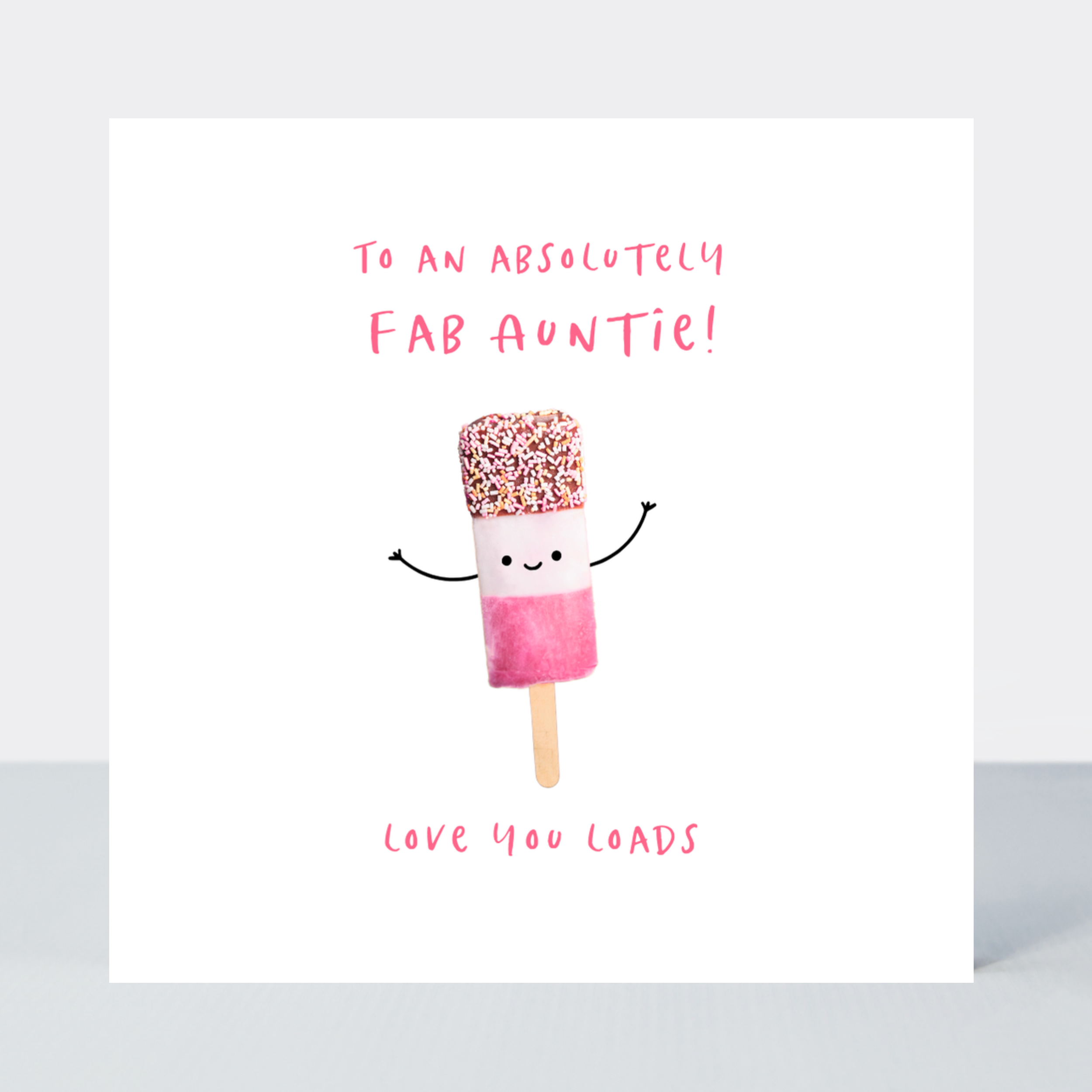 Petimo - To an Absolutely Fab Auntie Ice Lolly Cute Card 