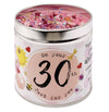 30th Birthday Scented Glitter Topped Candle Best Kept Secrets