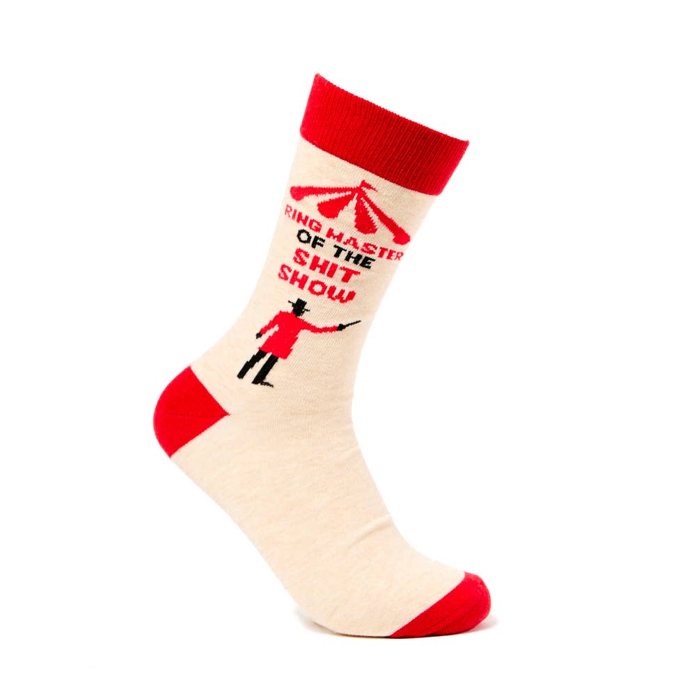 Urban Eccentric - Unisex Ring Master Of The Shit Show Socks: 6 - 11