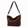 Italian Leather Shoulder Bag - Coffee