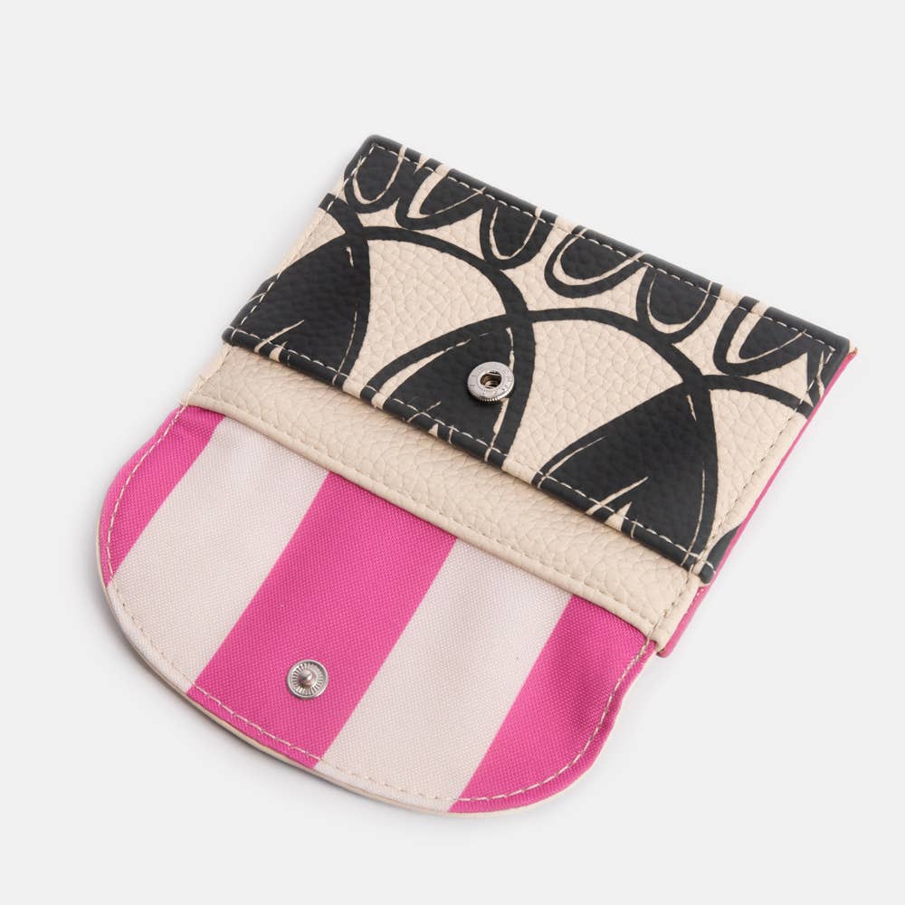 Caroline Gardner - Mono Linked Hearts Cardholder Coin Purse