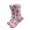 Heart Fluffy Socks - Light Pink/Pink