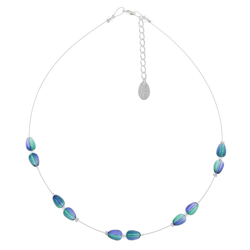 Carrie Elspeth Purple/Green Peardrops Necklace