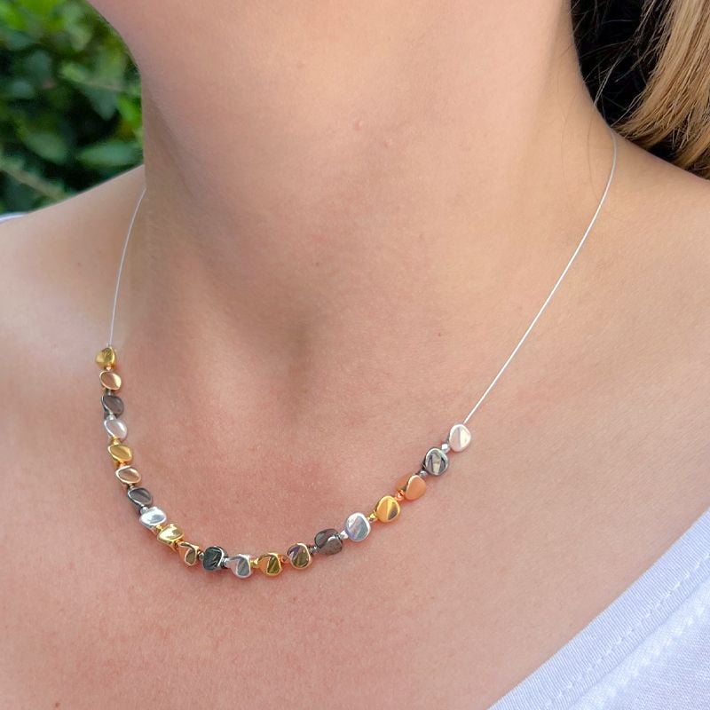 Carrie Elspeth Metallic Prisms Links Necklace