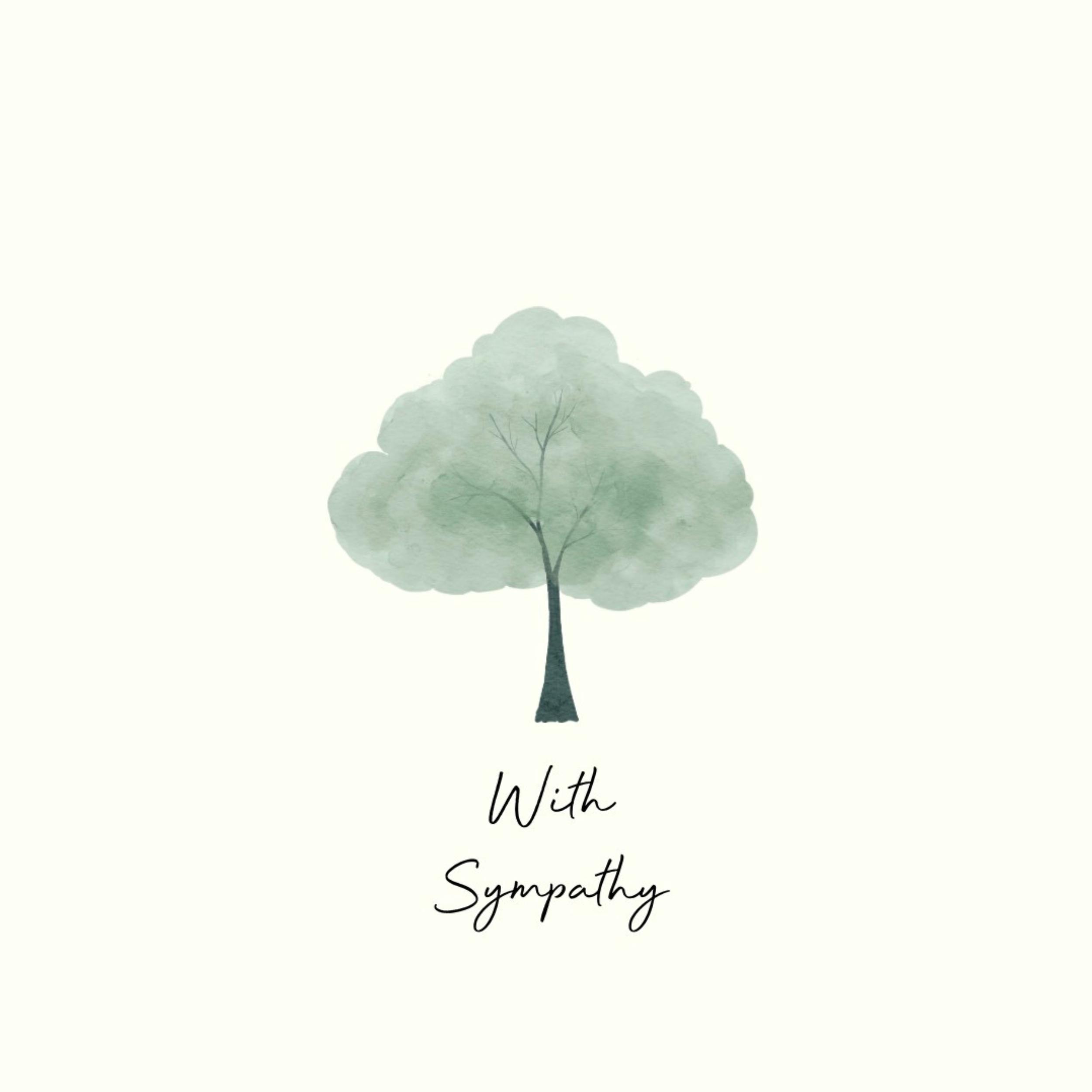 Petimo - With Sympathy Tree Simple Over The Horizon Card