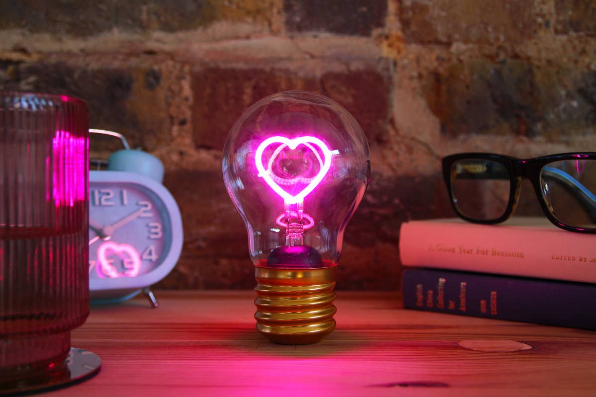 SUCK UK - Cordless Heart Lightbulb - Rechargeable and sexy