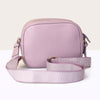POM Soft Lilac Vegan Leather Camera Bag Pink Strap
