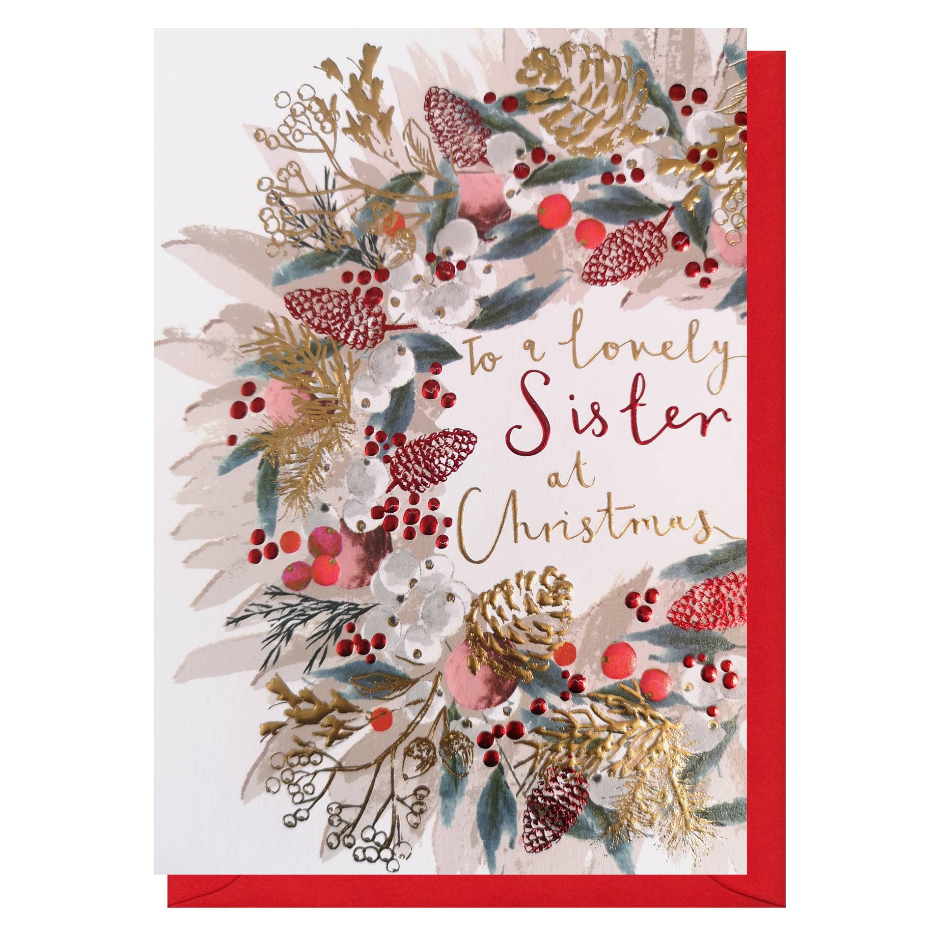 Louise Tiler - Sister Wreath Christmas Card