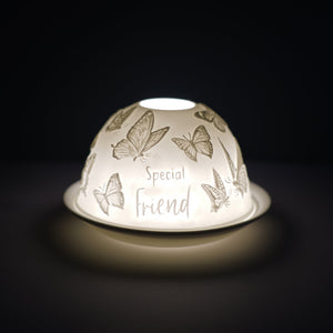 Cello Special Friend Butterfly porcelain tealight dome