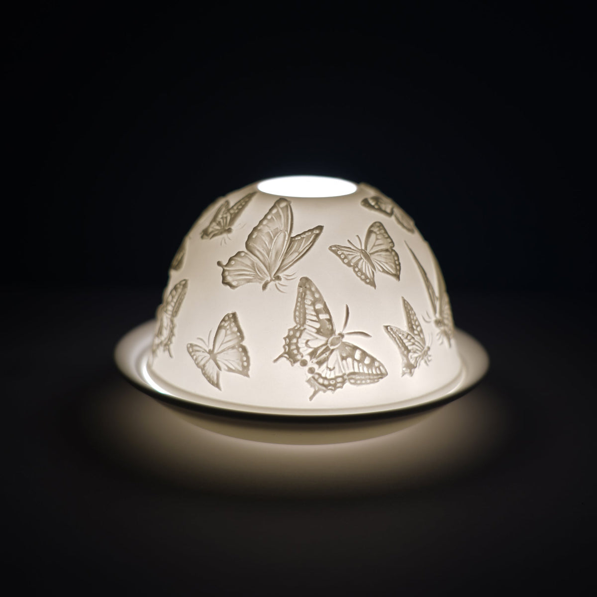 Cello Butterflies porcelain tealight dome