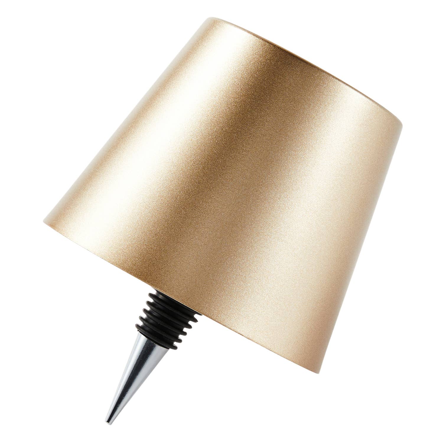 Cordless LED Table Lamp with Bottle Stopper: Cream