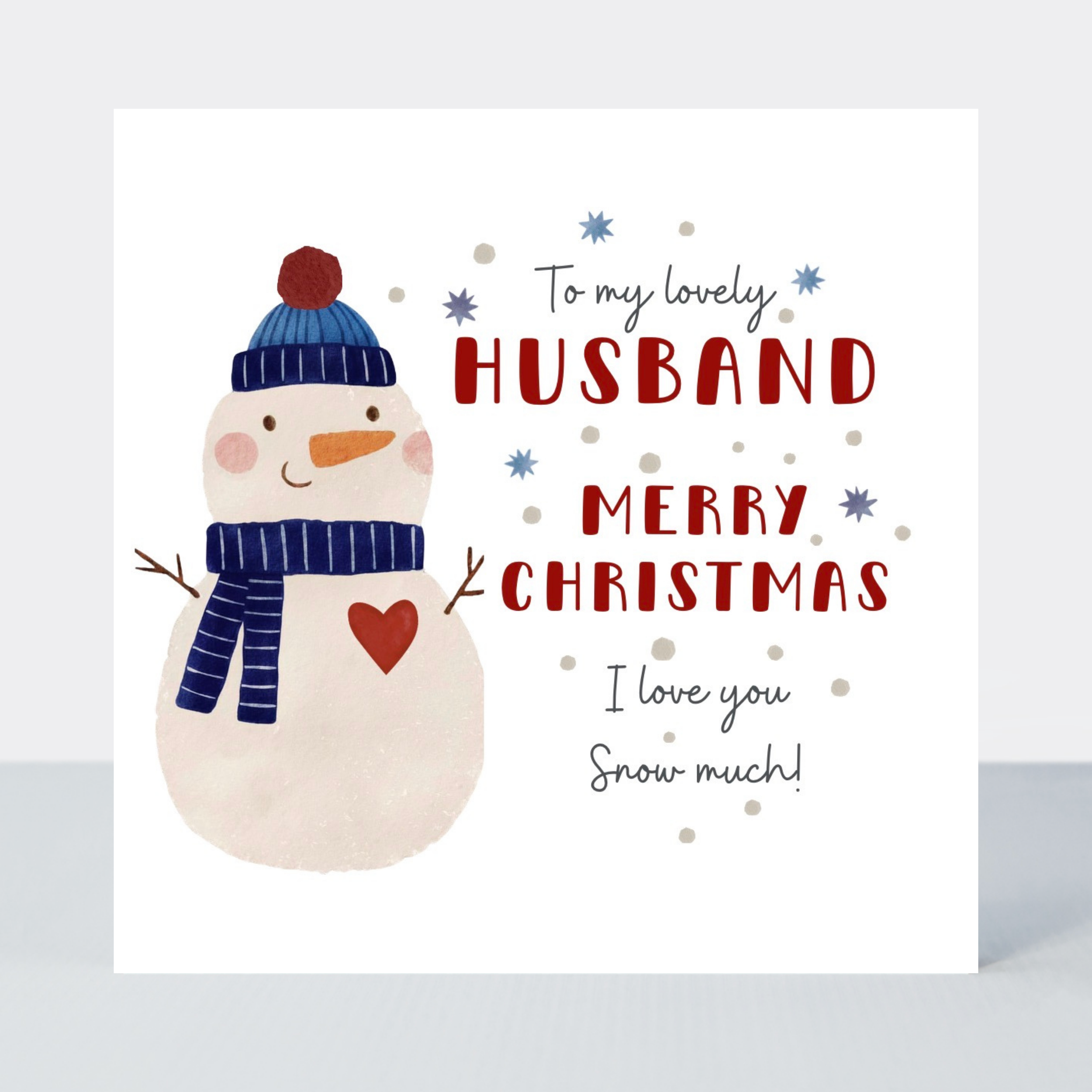 Petimo - Lovely Husband Snowman Holly Jolly Christmas Card