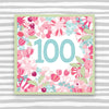 Molly Mae Ltd - 100th Birthday Card - Floral Birthday Card