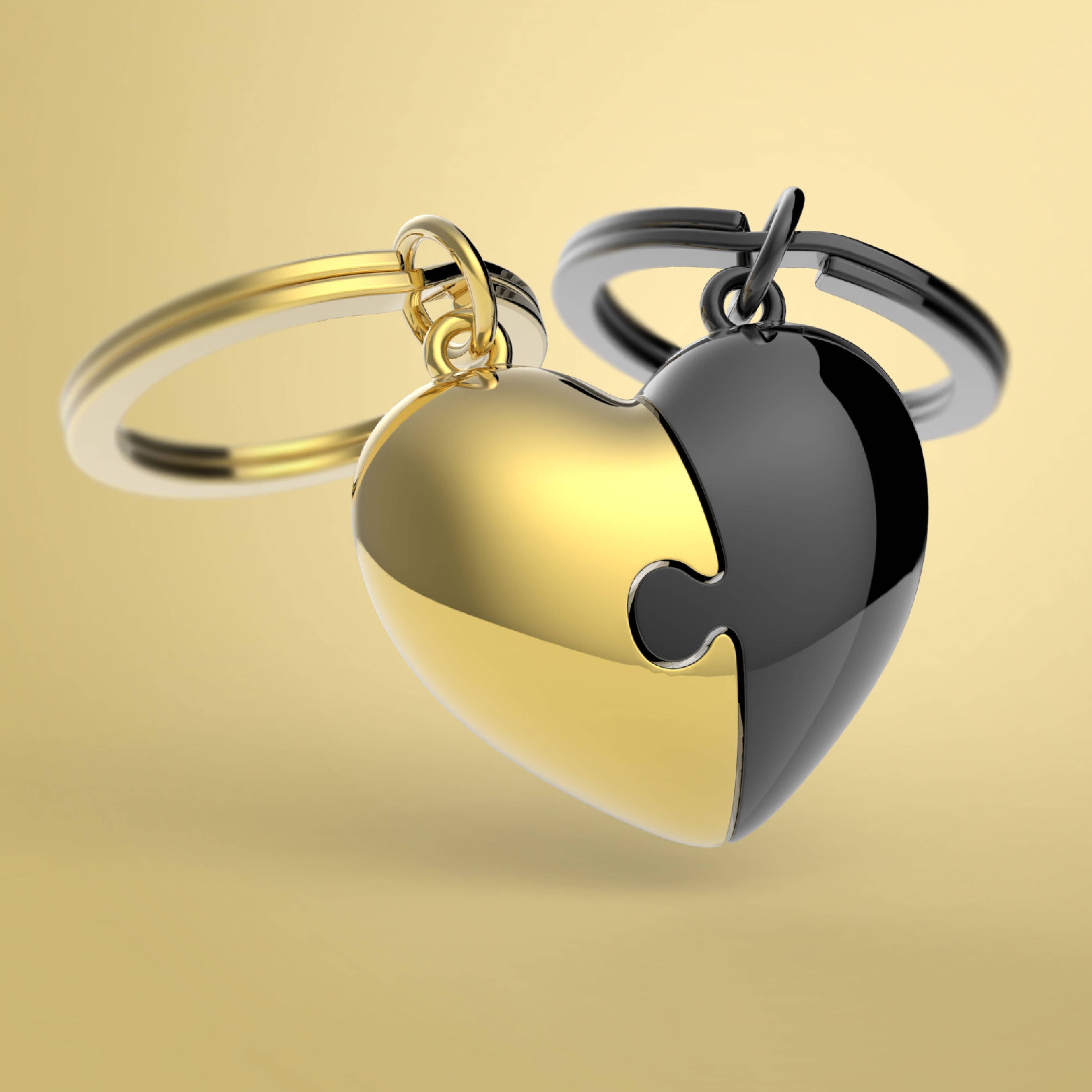 Oli Olsen - Metalmorphose Two Piece Heart Puzzle Keyring