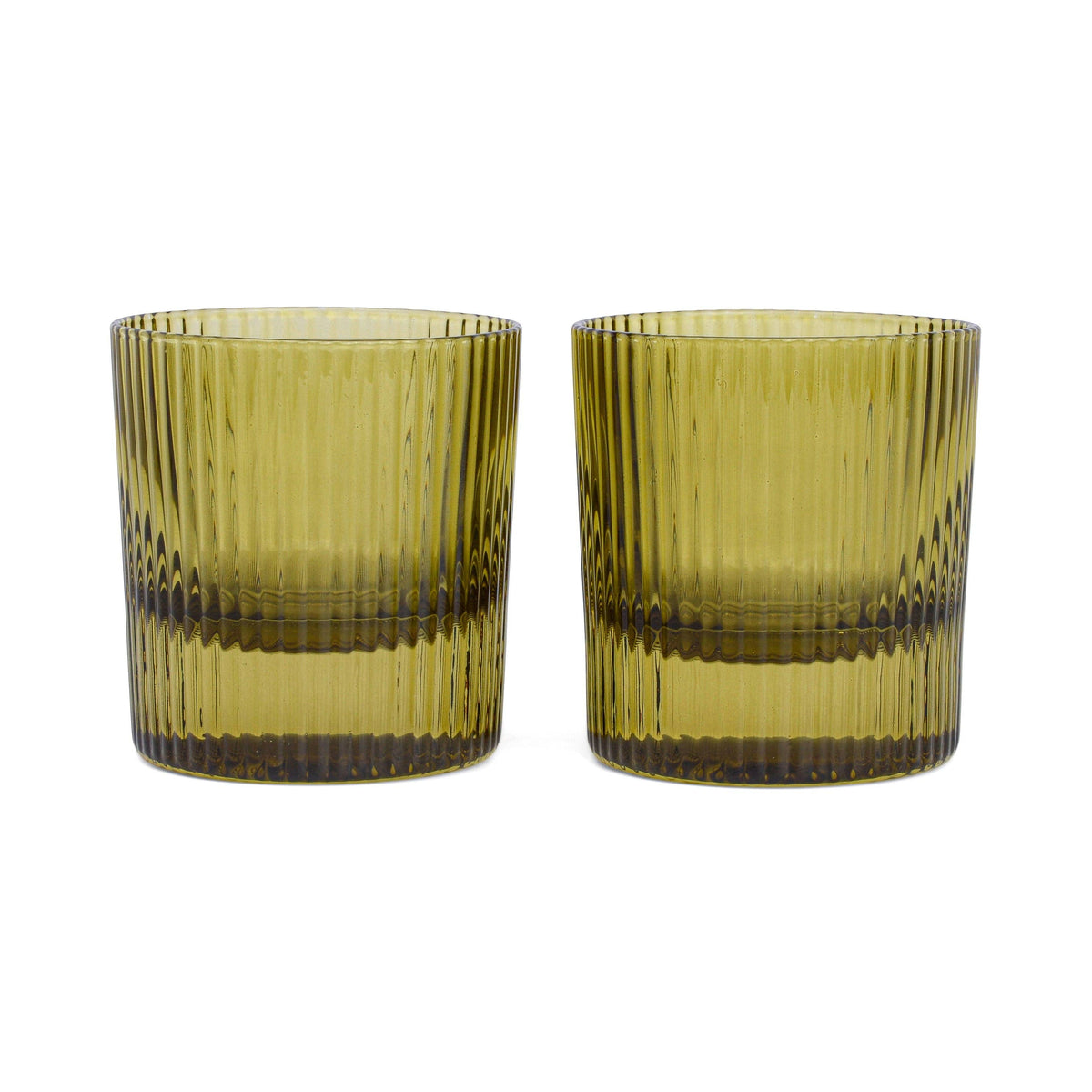 Designworks Collective - The Scout Lowball Glass - Set of 2 - Olive