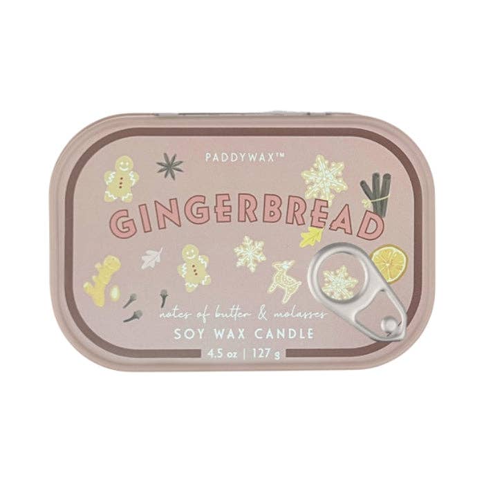 Designworks Collective - Paddywax Bistro 4.5oz/127g Gingerbread Printed Tin Candle - Gingerbread