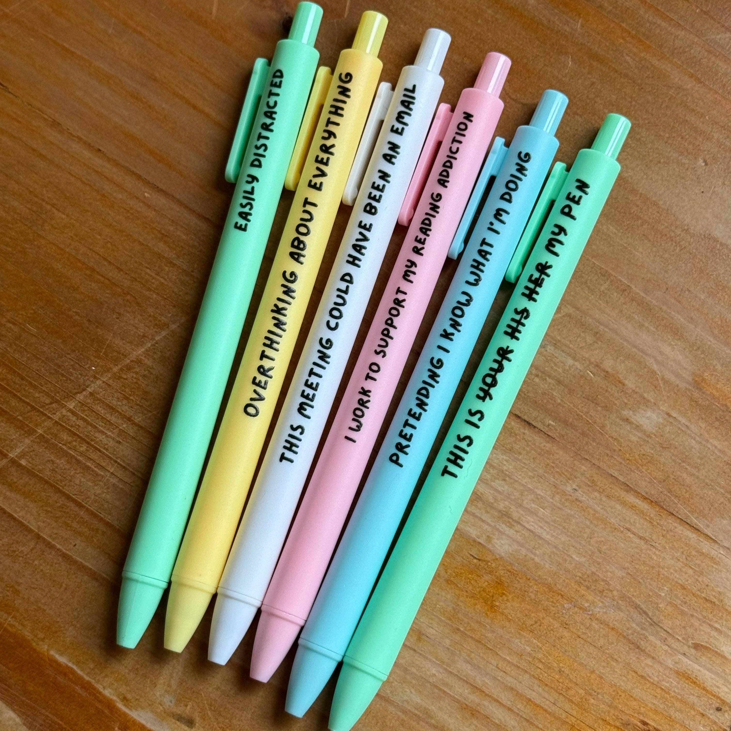 Quirky Doodles - Funny Quote Pens: Lime Green
