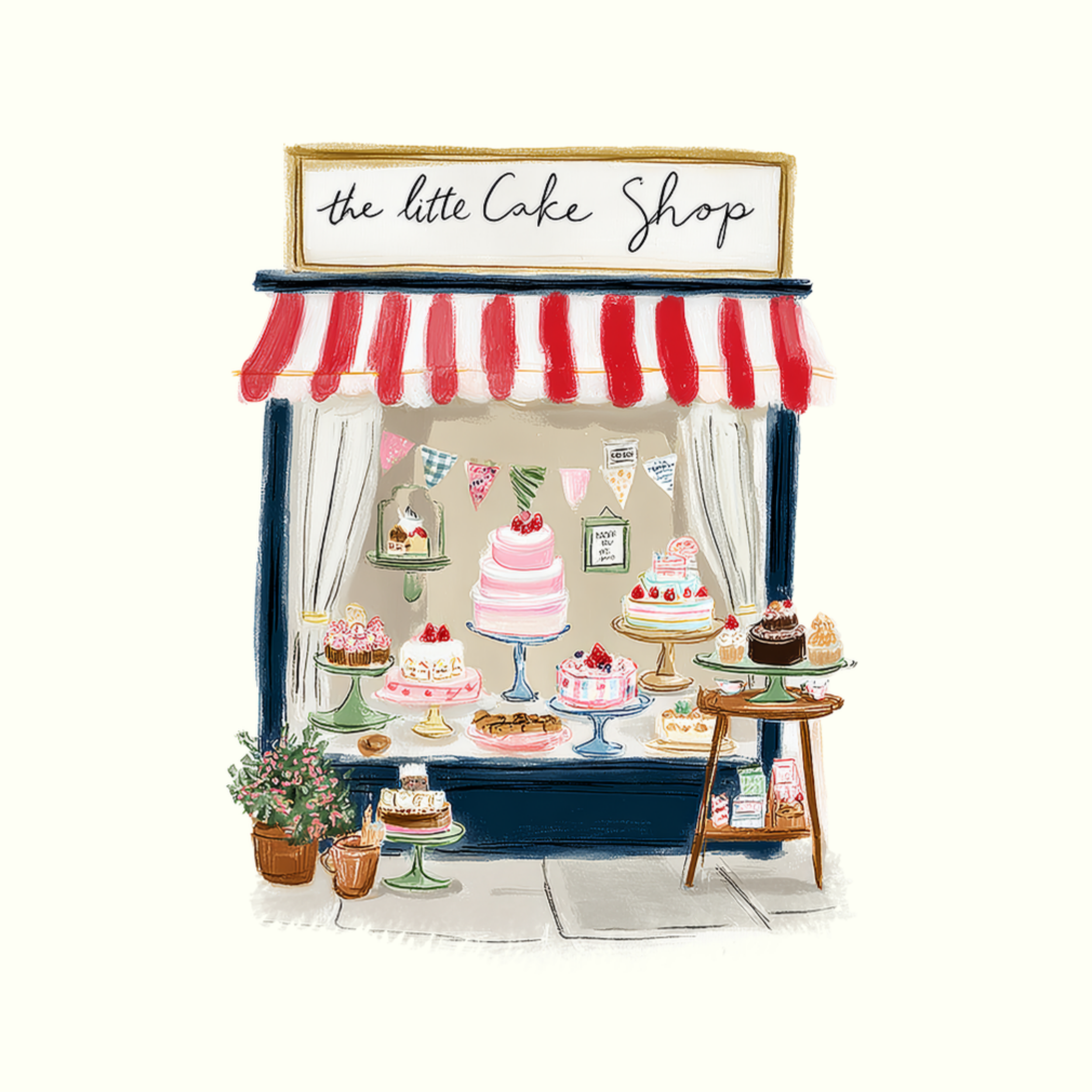 Petimo - The Little Cake Shop Up Your Street Blank Card