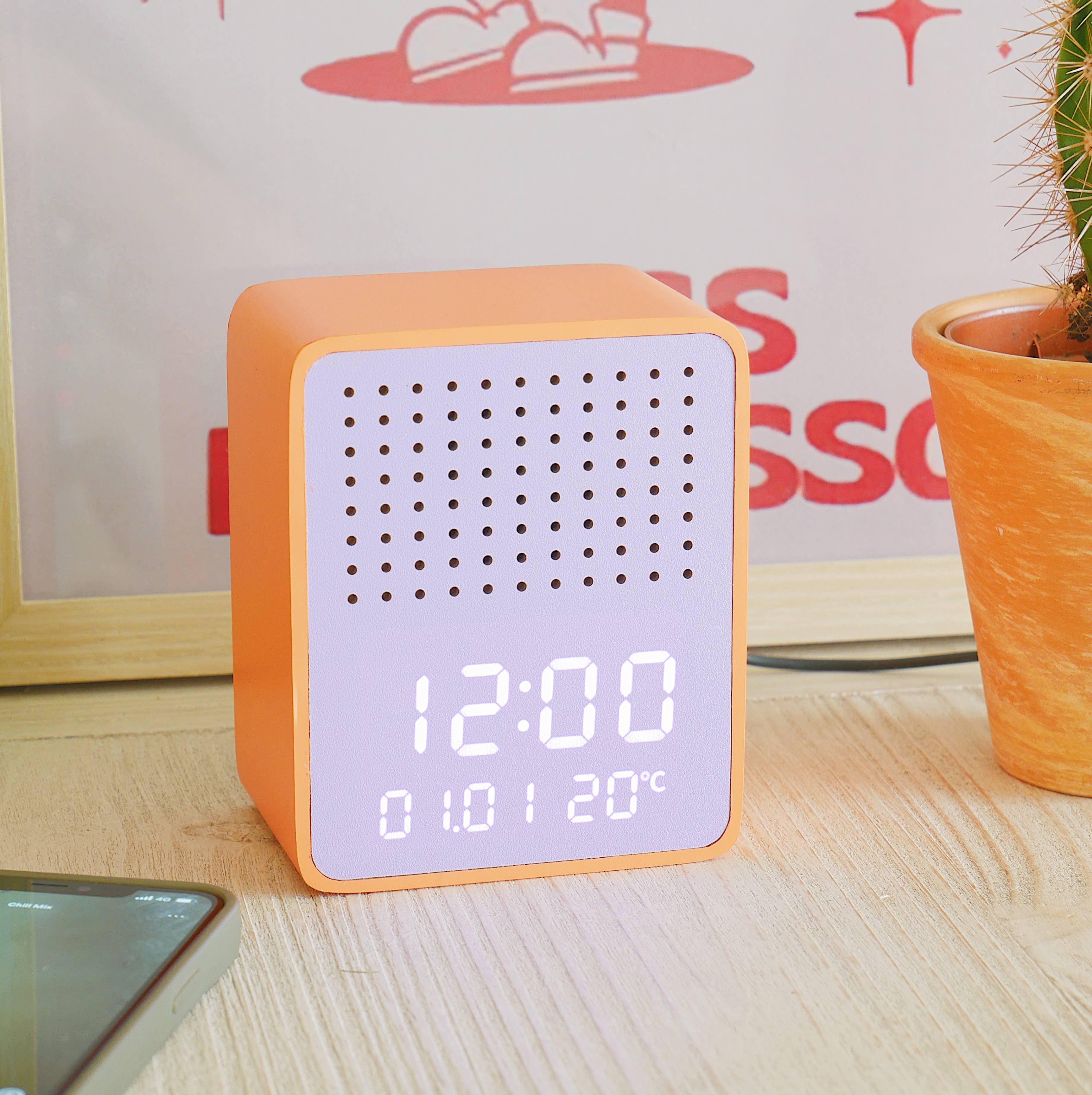 Steepletone Rise Play - Bluetooth Speaker & Alarm Clock: Purple/Orange