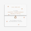Joma A Little 'Happy Birthday Beautiful' Bracelet In Silver And Rose Gold Plating