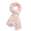 Silver Foil Dandelion Scarf- Peach