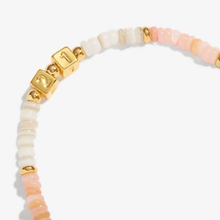 Joma Happy Little Moments '21st Birthday' Bracelet In Gold Plating