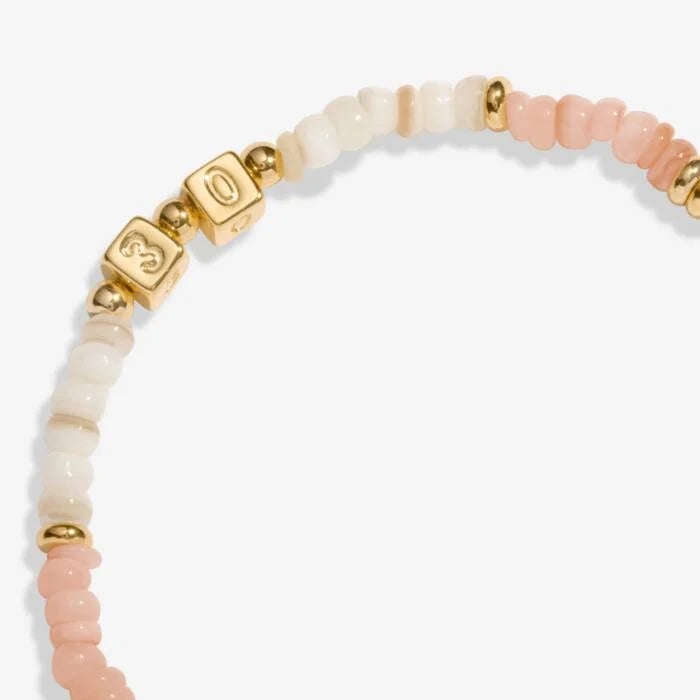 Joma Happy Little Moments '30th Birthday' Bracelet In Gold Plating