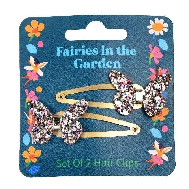 Glitter Butterfly Hair Clips (Set of 2)